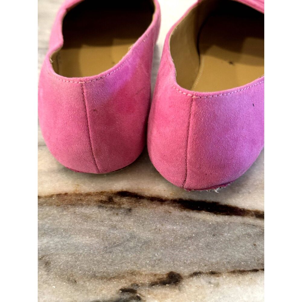 J. Crew Bright Pink Suede Loafers w/ Tassels EUC Size 9.5 / classic / preppy / - Picture 10 of 11